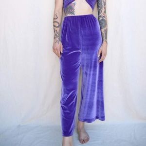 Purple velvet KS Garner pants